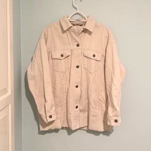 Oversized cream corduroy jacket